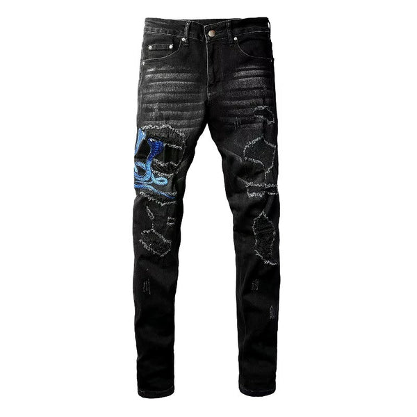 Cobalt Serpent Jeans