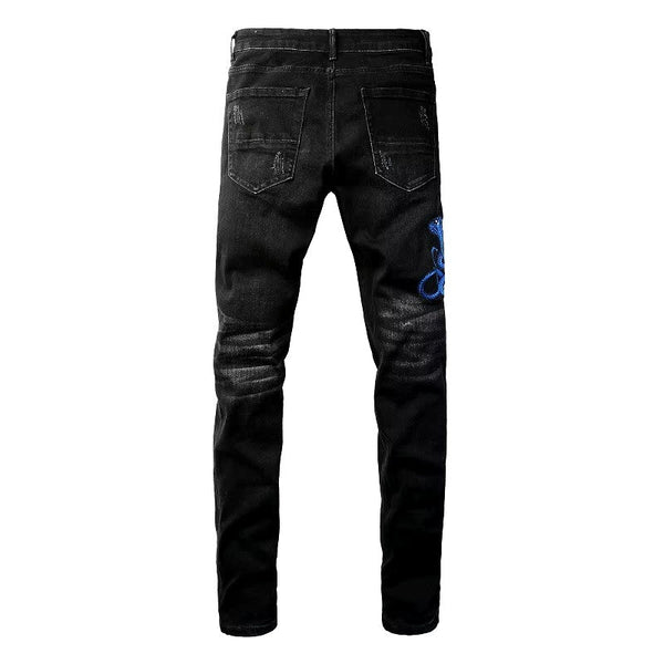 Cobalt Serpent Jeans