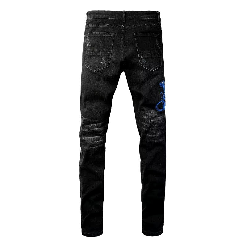 Cobalt Serpent Jeans