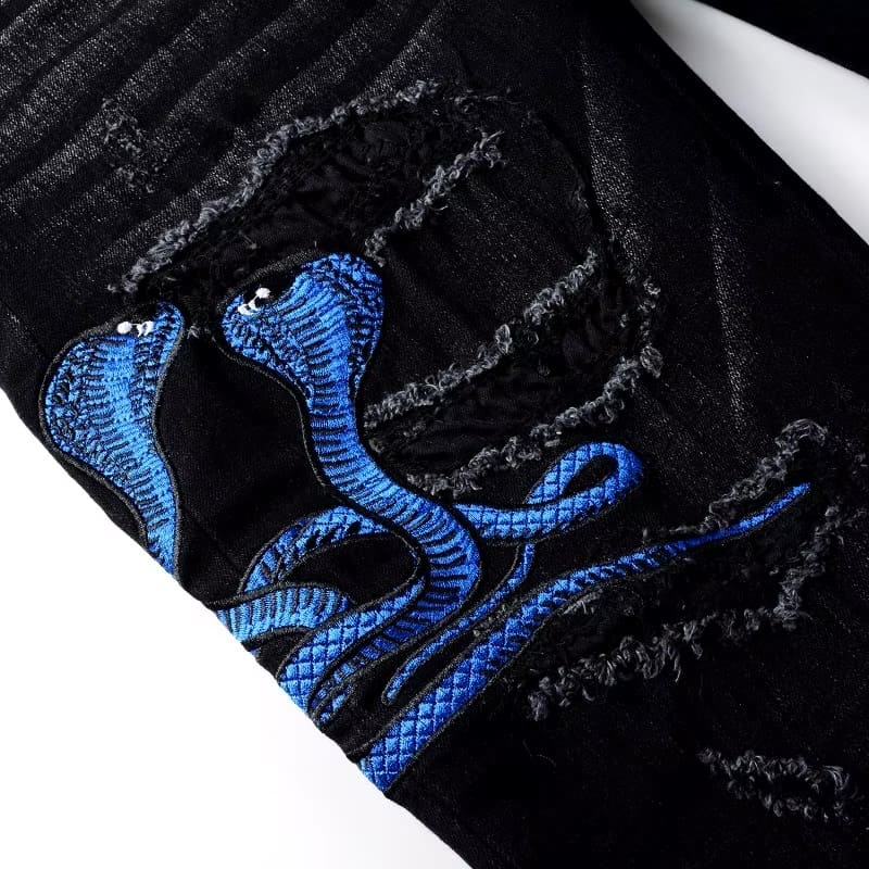 Cobalt Serpent Jeans